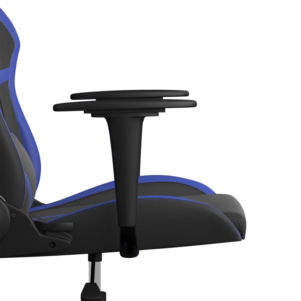 gamingstol kunstlæder sort og blå