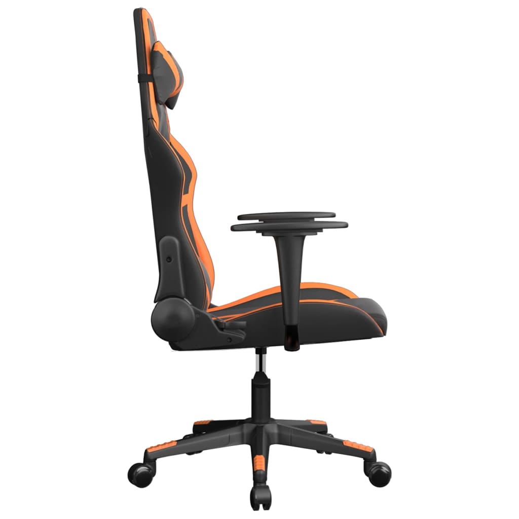 gamingstol kunstlæder sort og orange