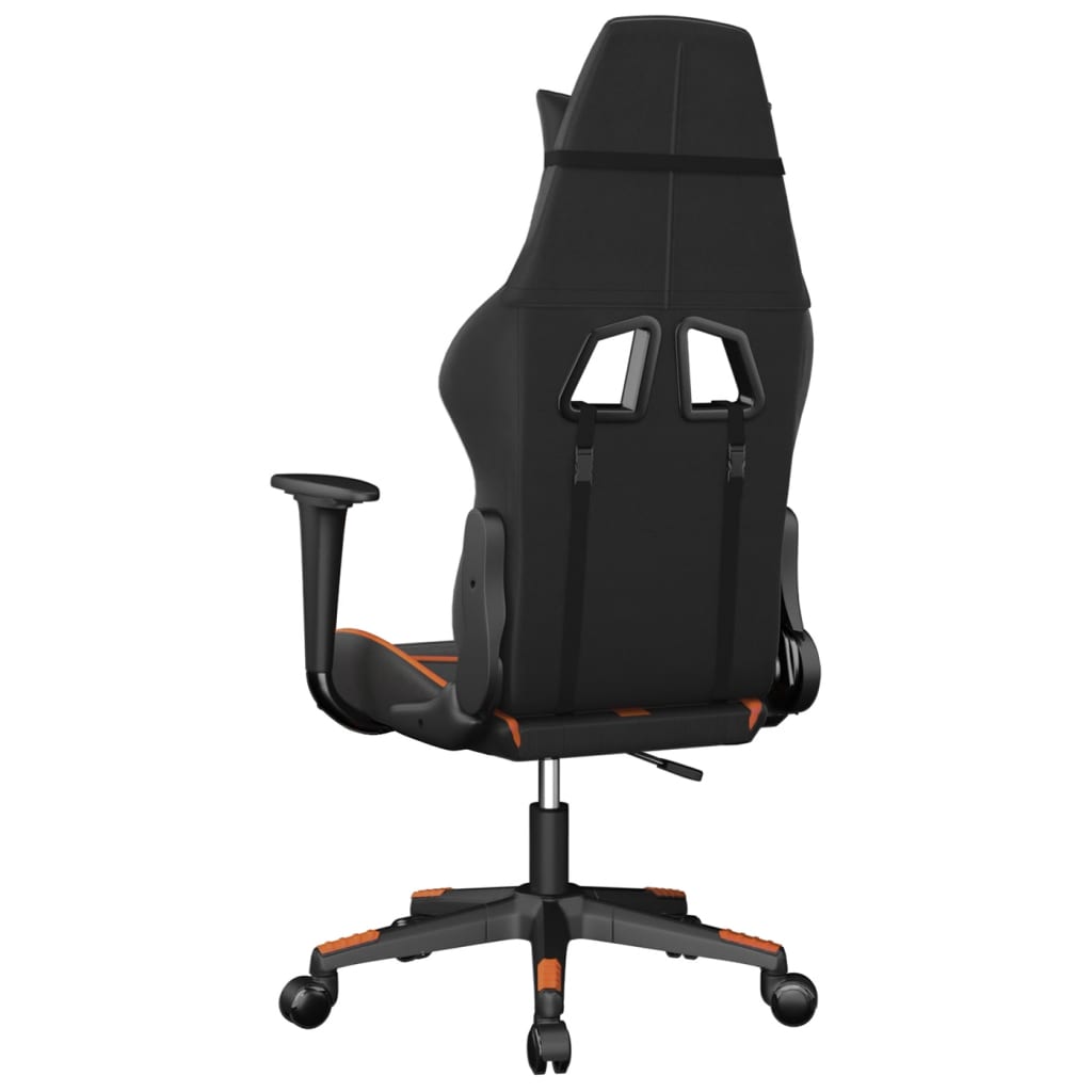 gamingstol kunstlæder sort og orange