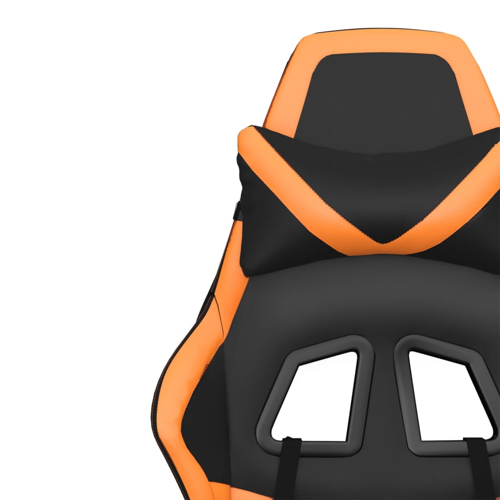 gamingstol kunstlæder sort og orange