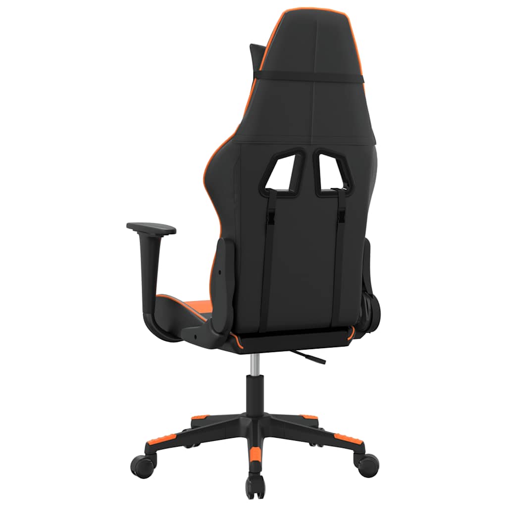 gamingstol kunstlæder sort og orange