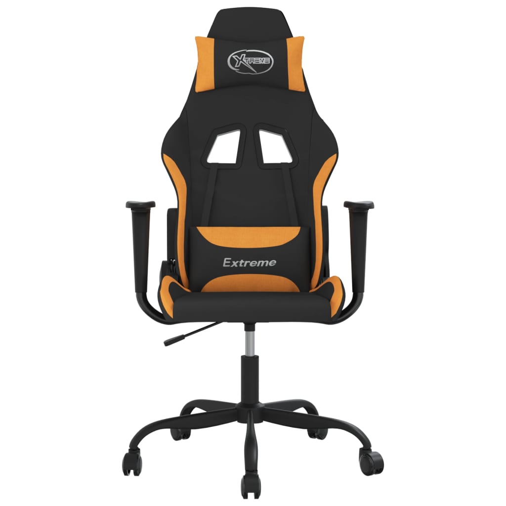 gamingstol stof sort og orange