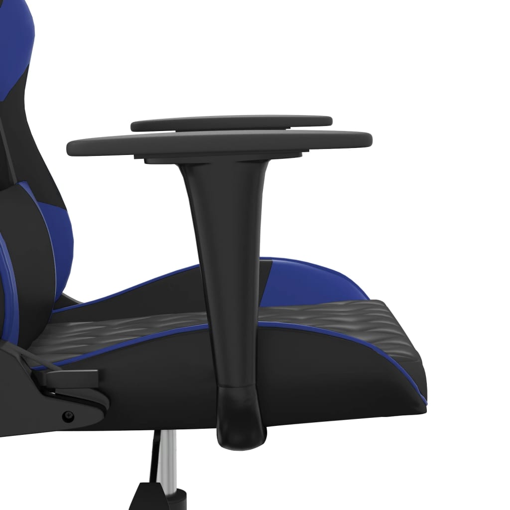 gamingstol kunstlæder sort og blå