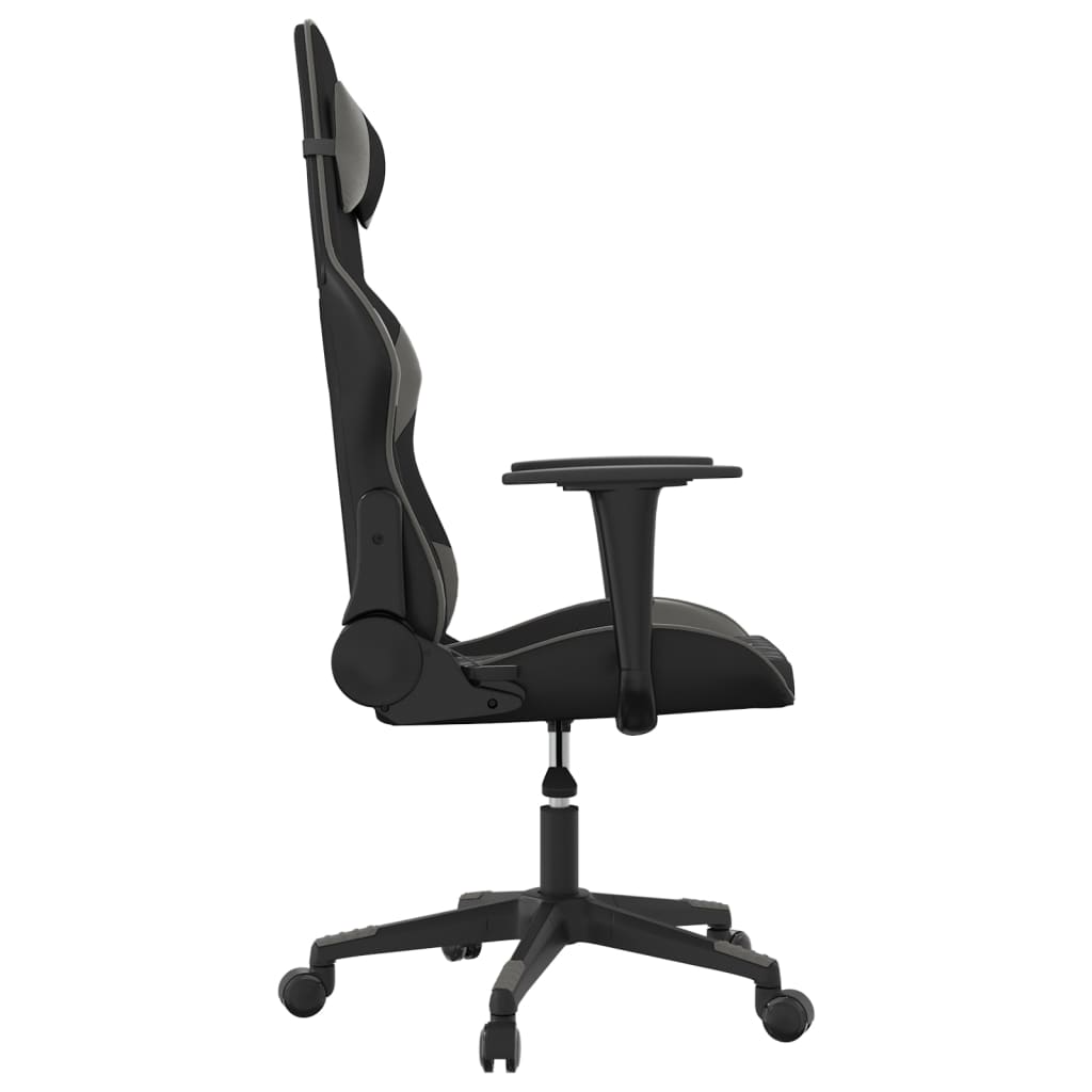 gamingstol kunstlæder sort og grå