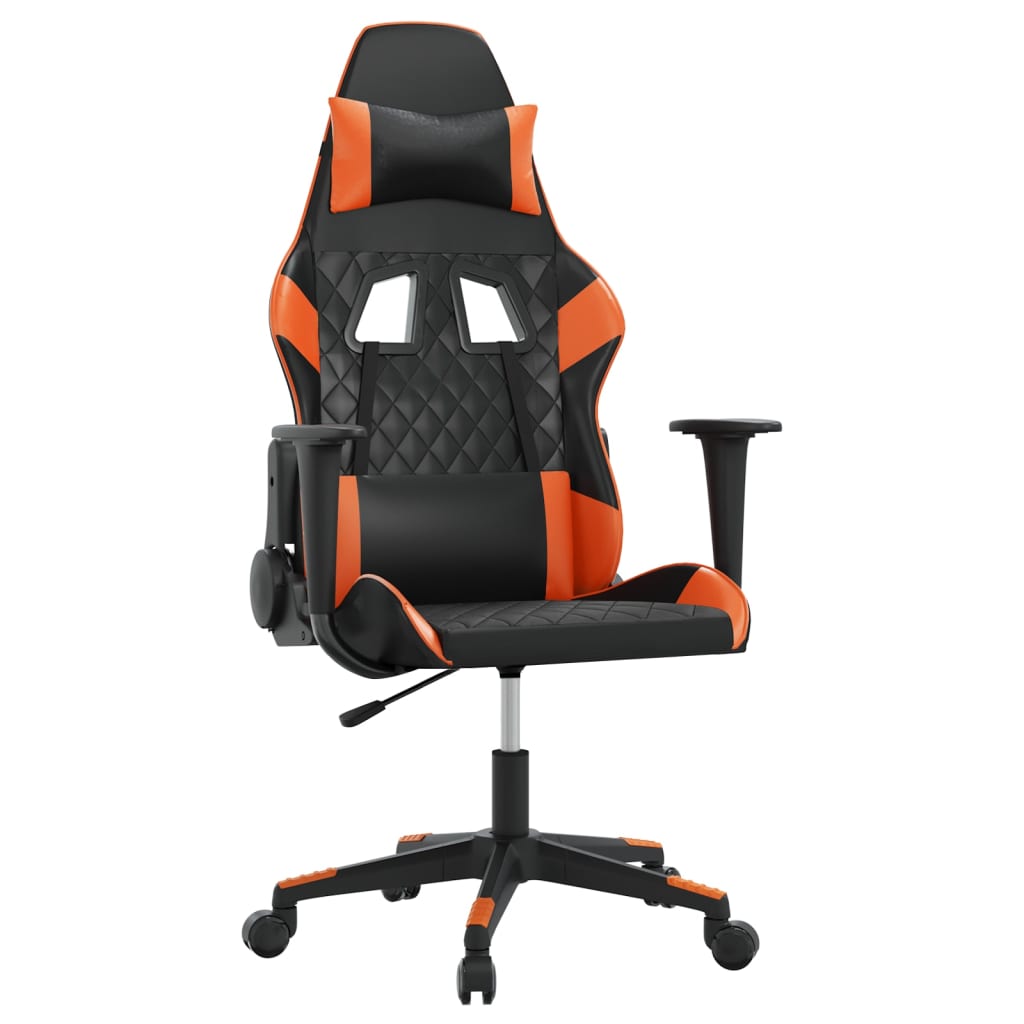 gamingstol kunstlæder sort og orange