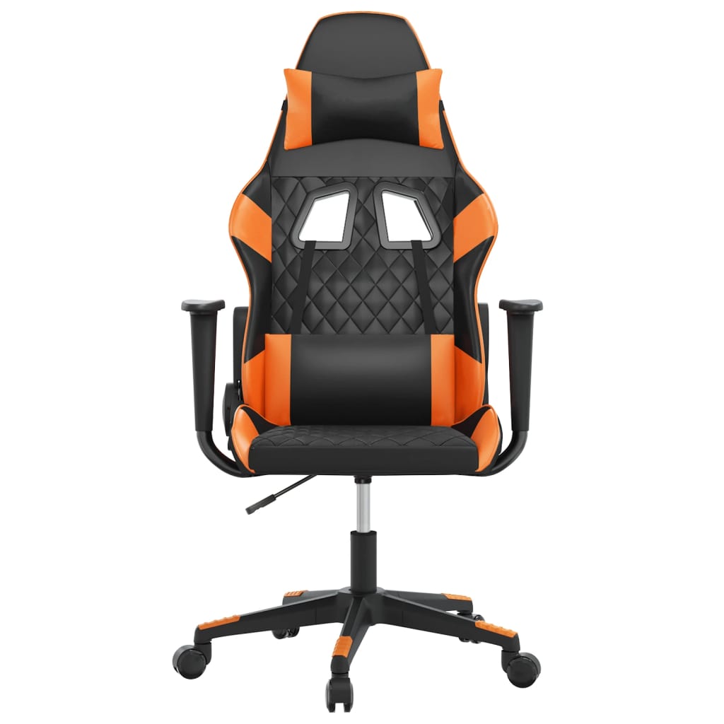 gamingstol kunstlæder sort og orange