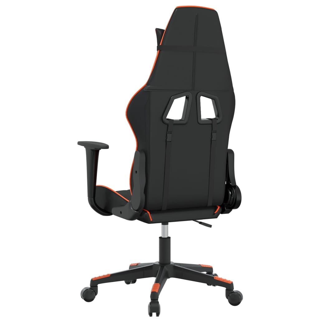 gamingstol kunstlæder sort og orange