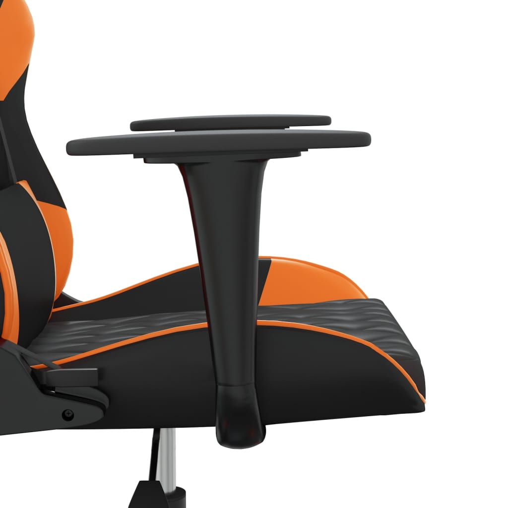 gamingstol kunstlæder sort og orange