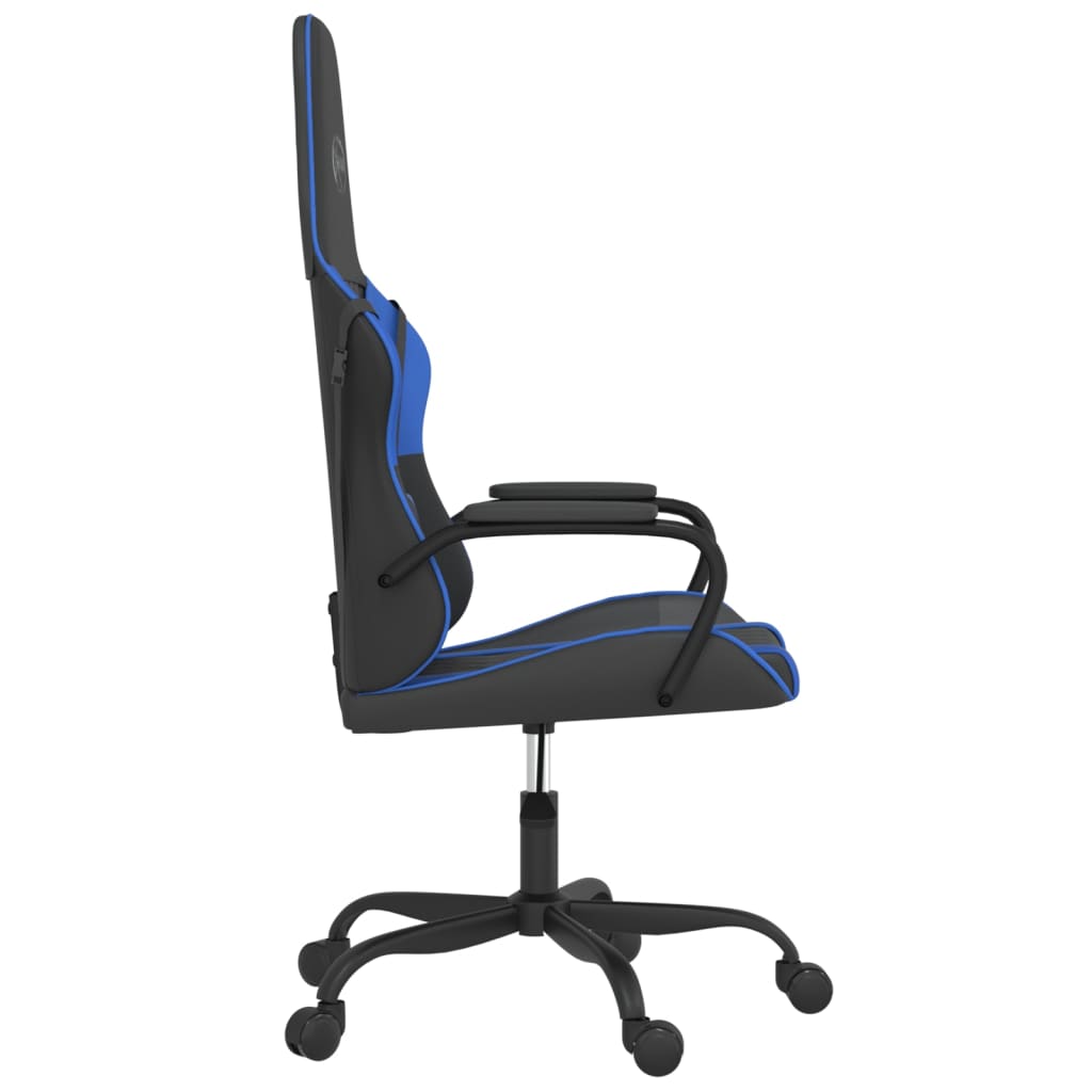gamingstol kunstlæder sort og blå