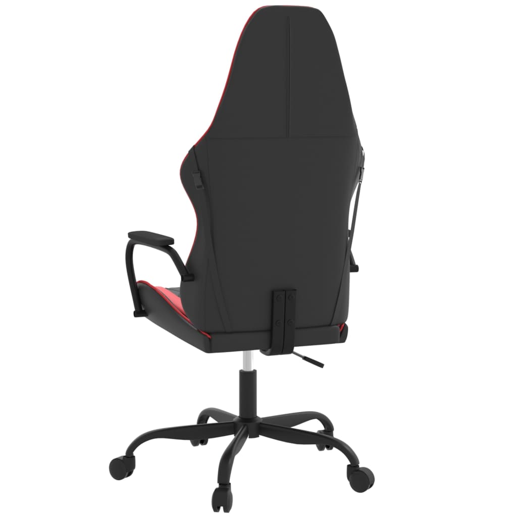 gamingstol kunstlæder sort og rød