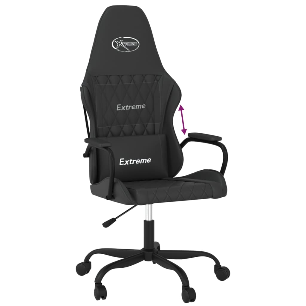 gamingstol kunstlæder sort