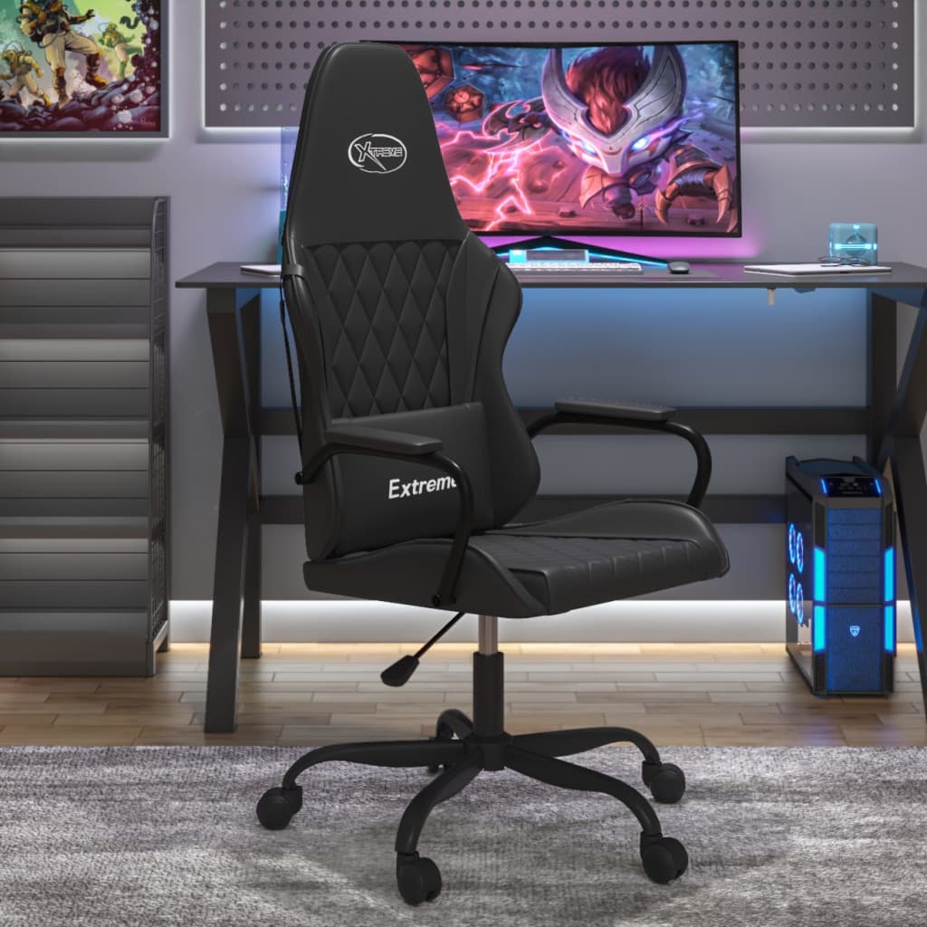 gamingstol kunstlæder sort