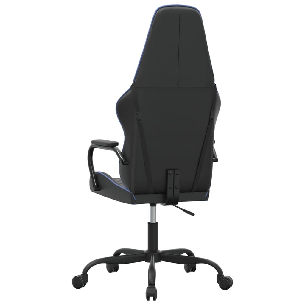 gamingstol kunstlæder sort og blå