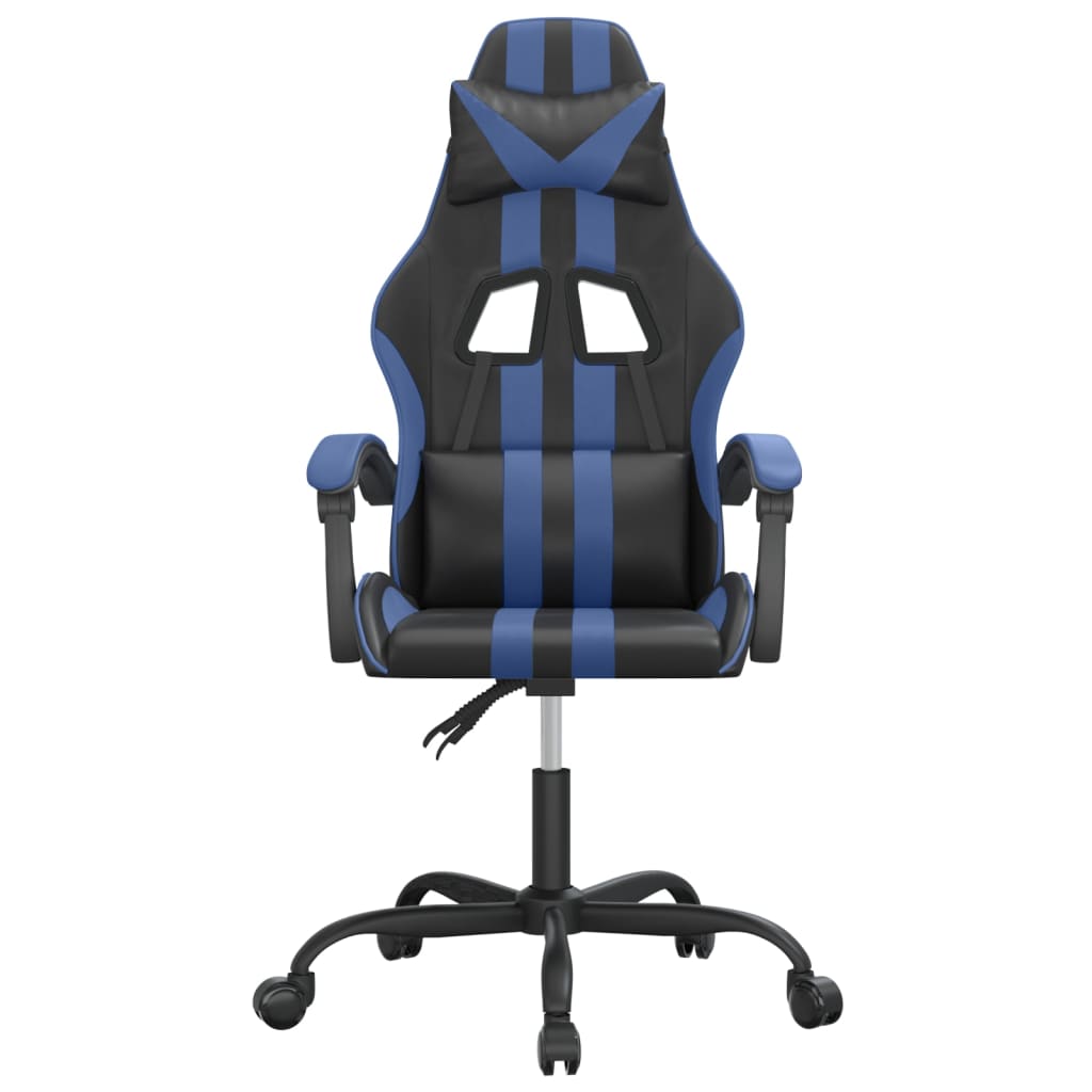 gamingstol kunstlæder sort og blå