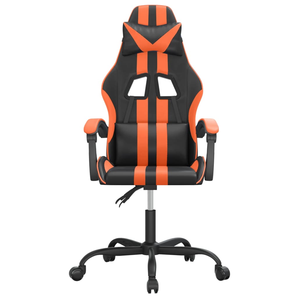 gamingstol kunstlæder sort og orange