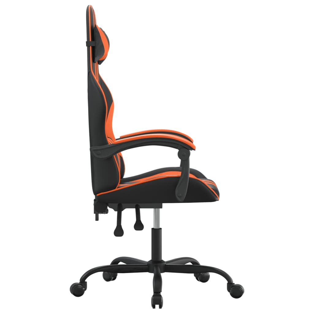gamingstol kunstlæder sort og orange