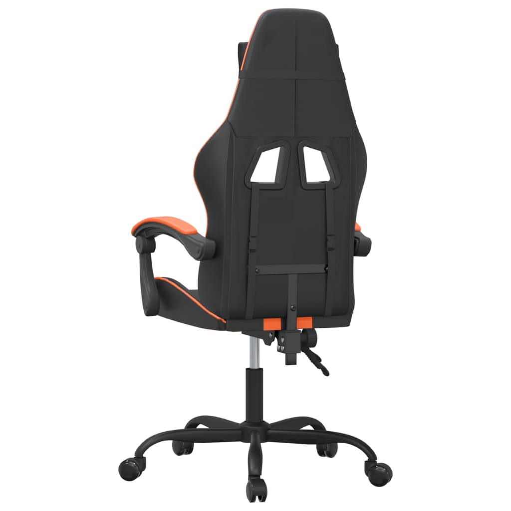 gamingstol kunstlæder sort og orange