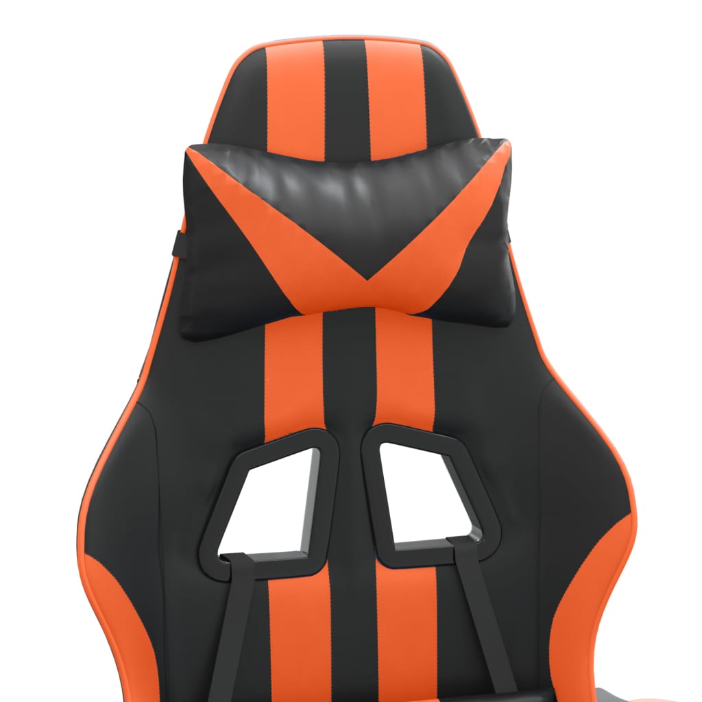 gamingstol kunstlæder sort og orange