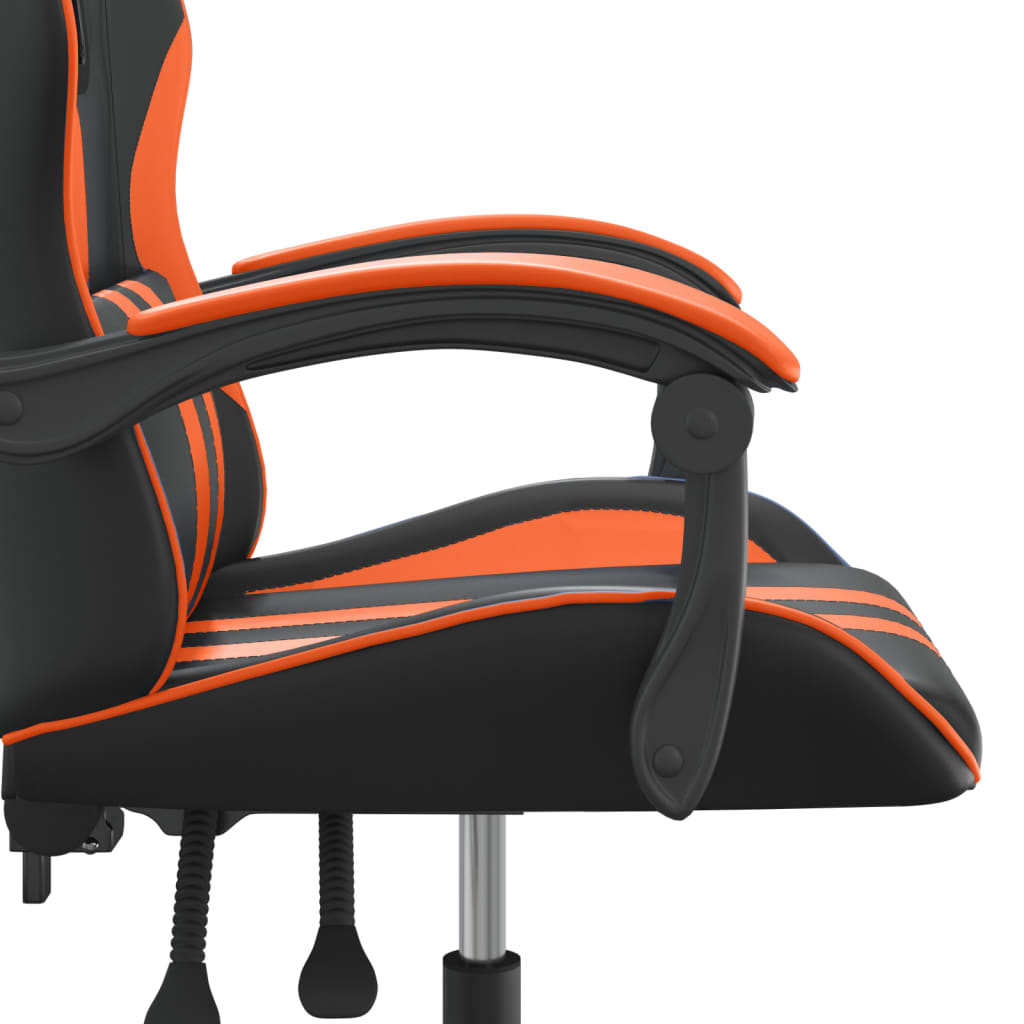 gamingstol kunstlæder sort og orange