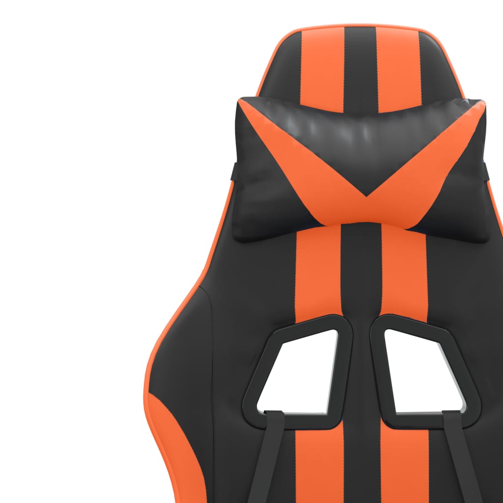 gamingstol kunstlæder sort og orange
