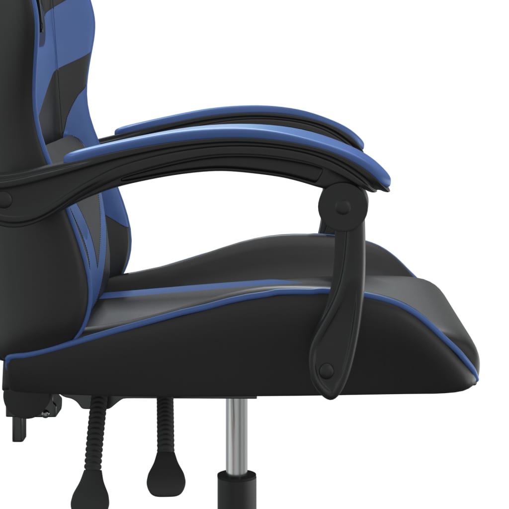 gamingstol kunstlæder sort og blå
