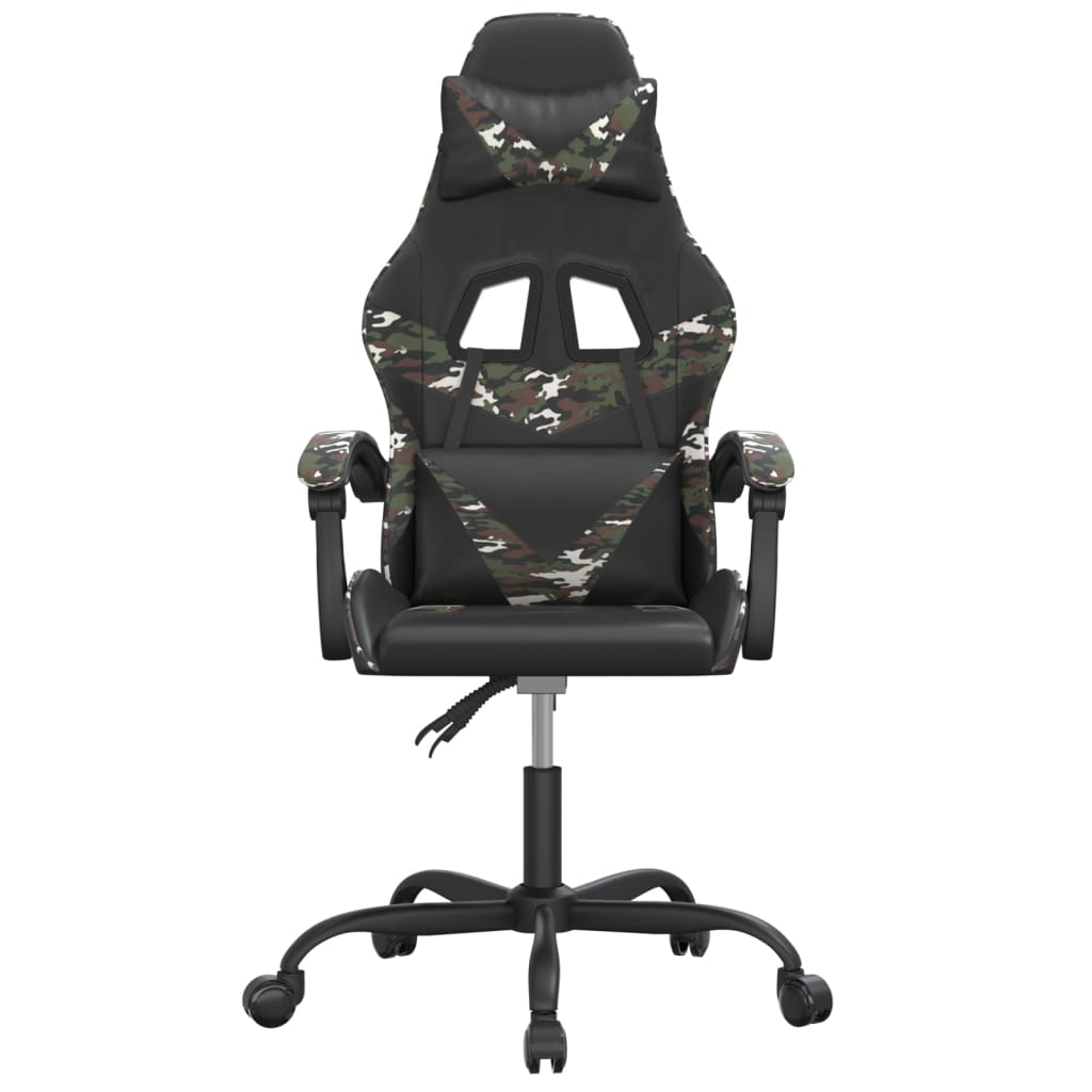 gamingstol kunstlæder sort og camouflage
