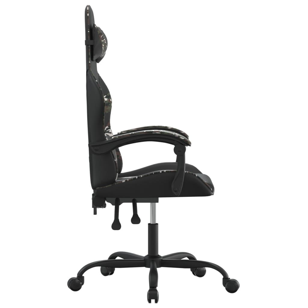 gamingstol kunstlæder sort og camouflage