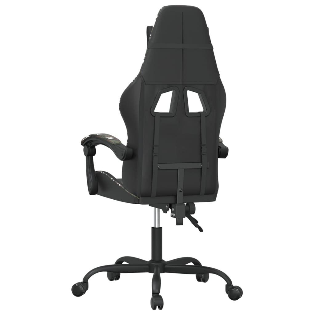 gamingstol kunstlæder sort og camouflage