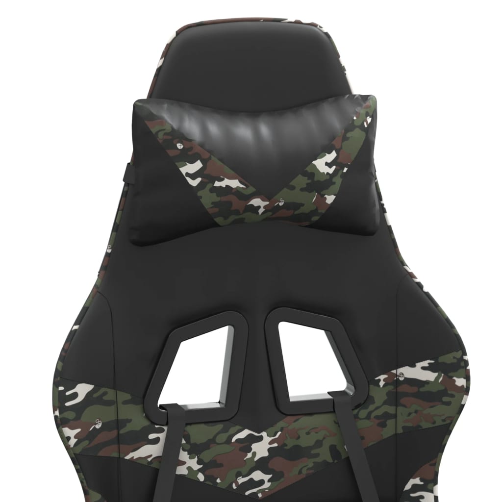 gamingstol kunstlæder sort og camouflage