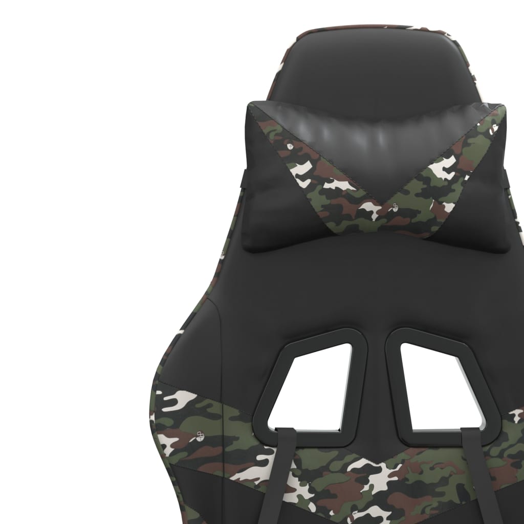 gamingstol kunstlæder sort og camouflage