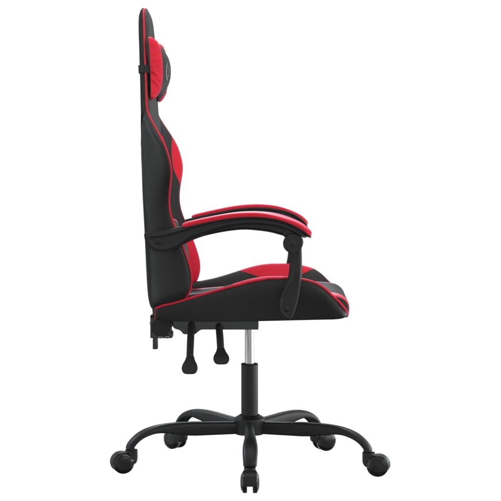 gamingstol kunstlæder sort og rød