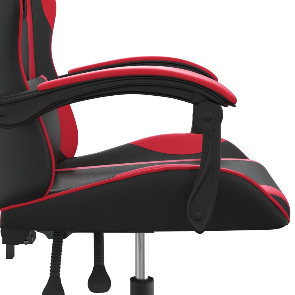 gamingstol kunstlæder sort og rød