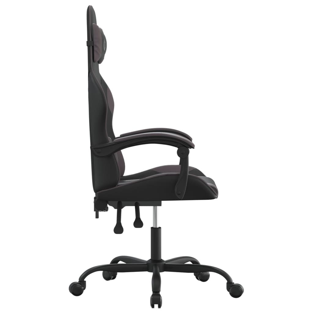 gamingstol kunstlæder sort og grå