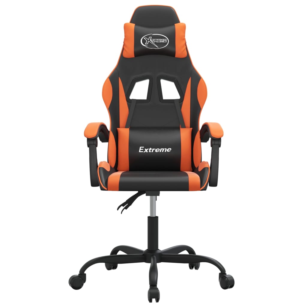 gamingstol kunstlæder sort og orange