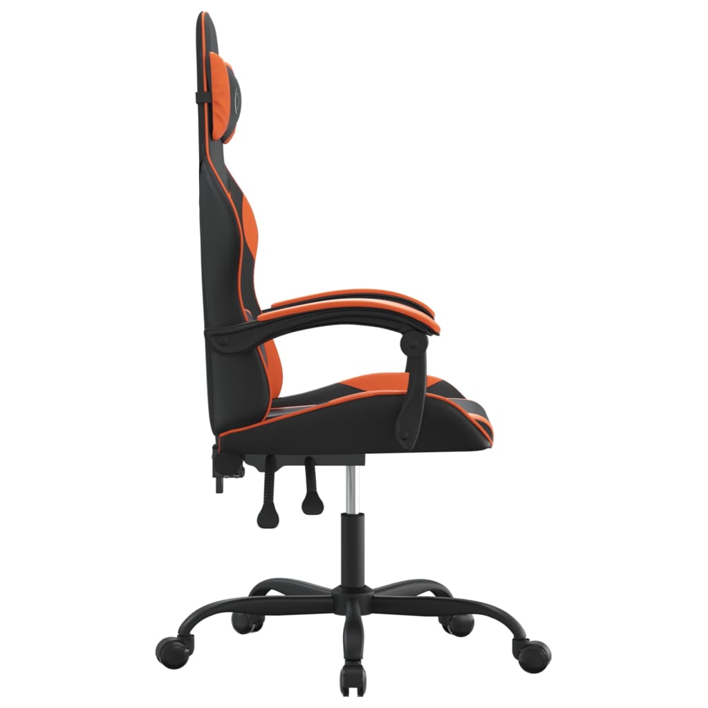 gamingstol kunstlæder sort og orange