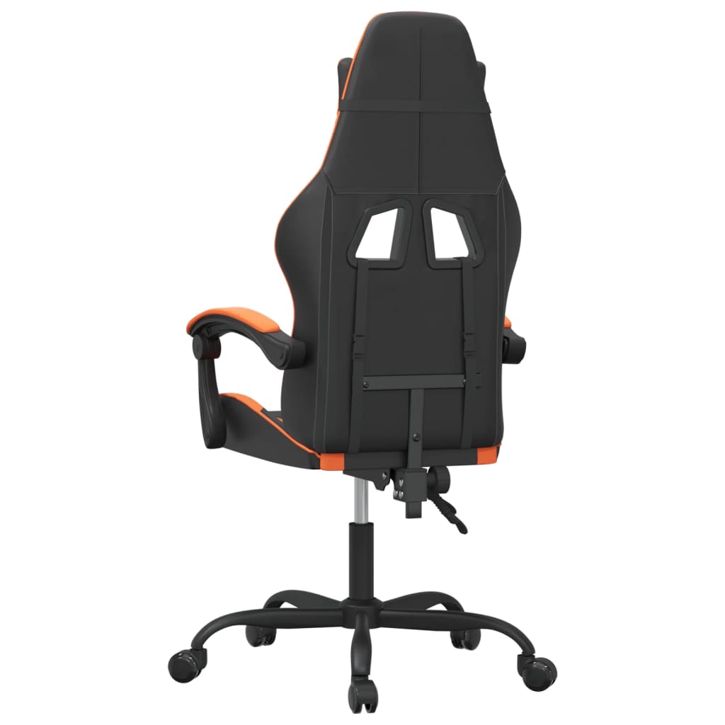 gamingstol kunstlæder sort og orange