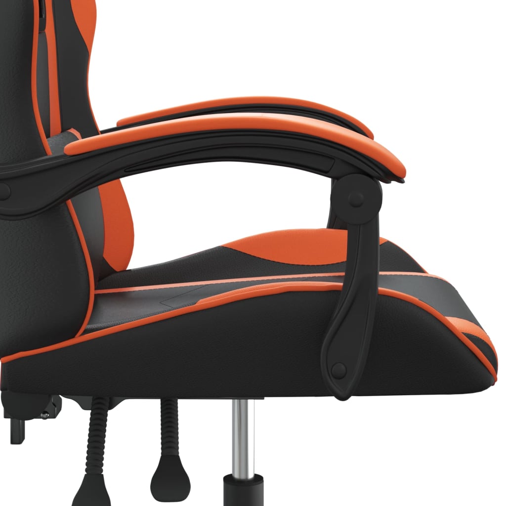 gamingstol kunstlæder sort og orange