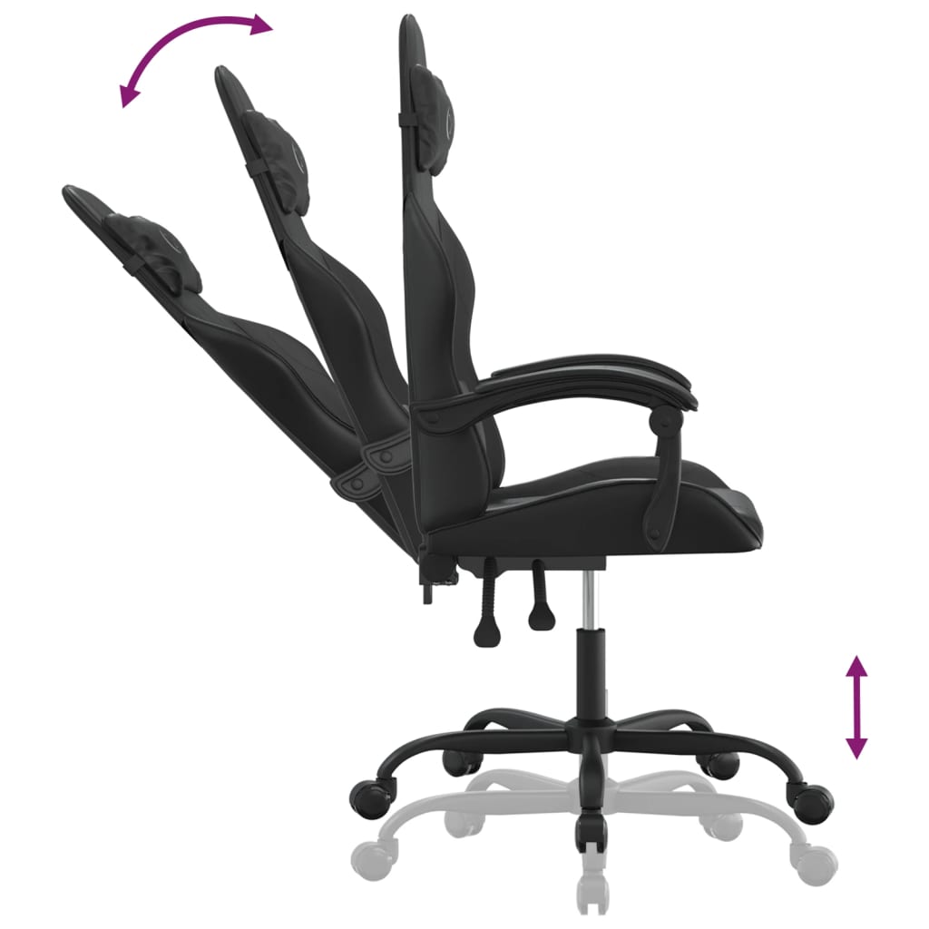 gamingstol kunstlæder sort