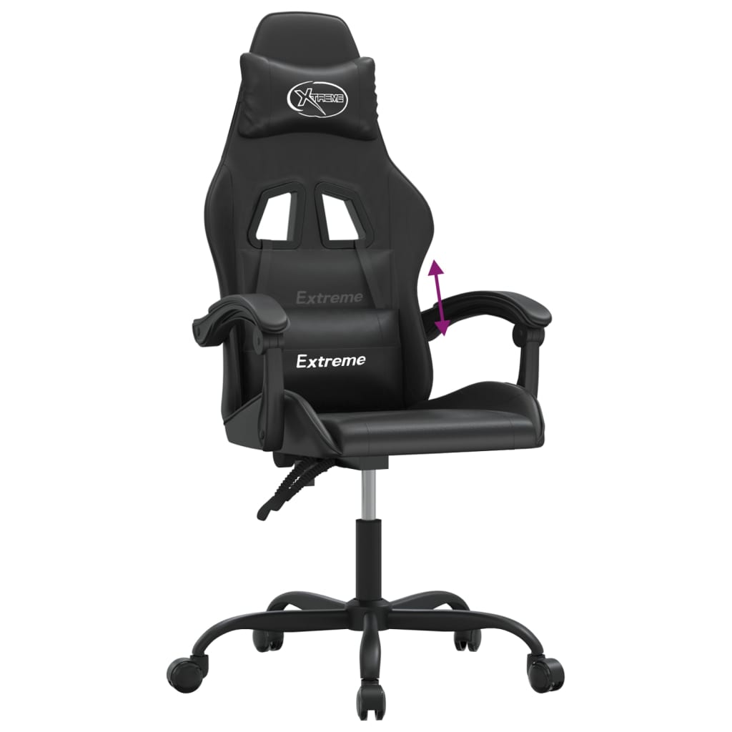 gamingstol kunstlæder sort