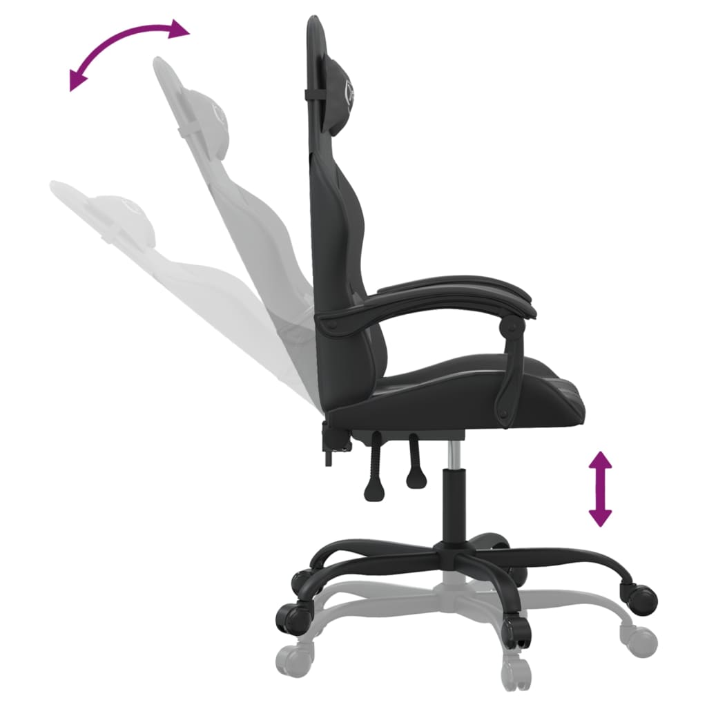 gamingstol kunstlæder sort