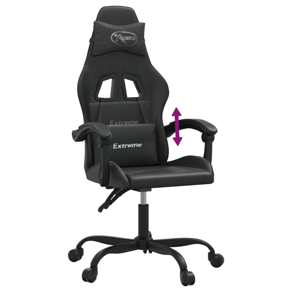 gamingstol kunstlæder sort