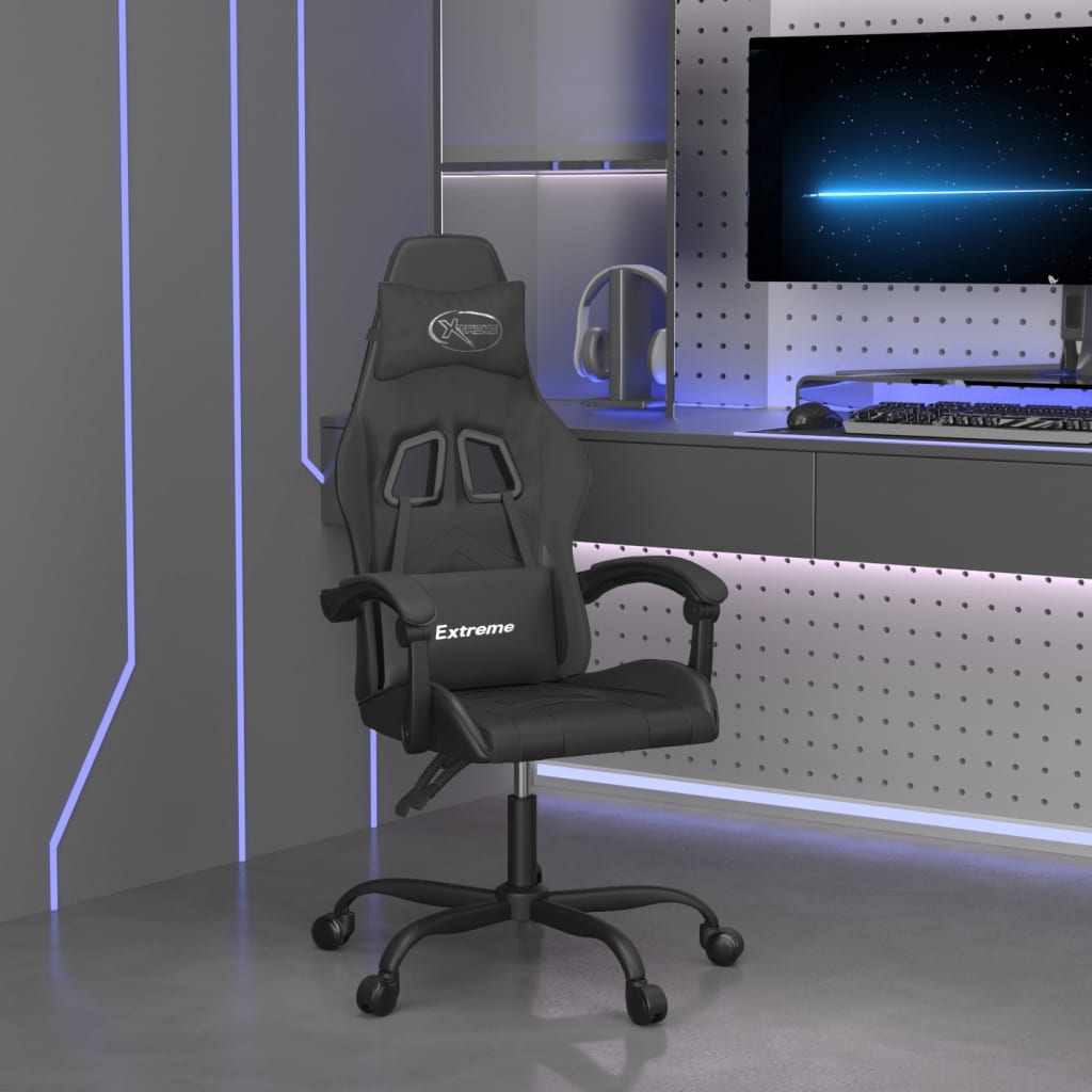 gamingstol kunstlæder sort