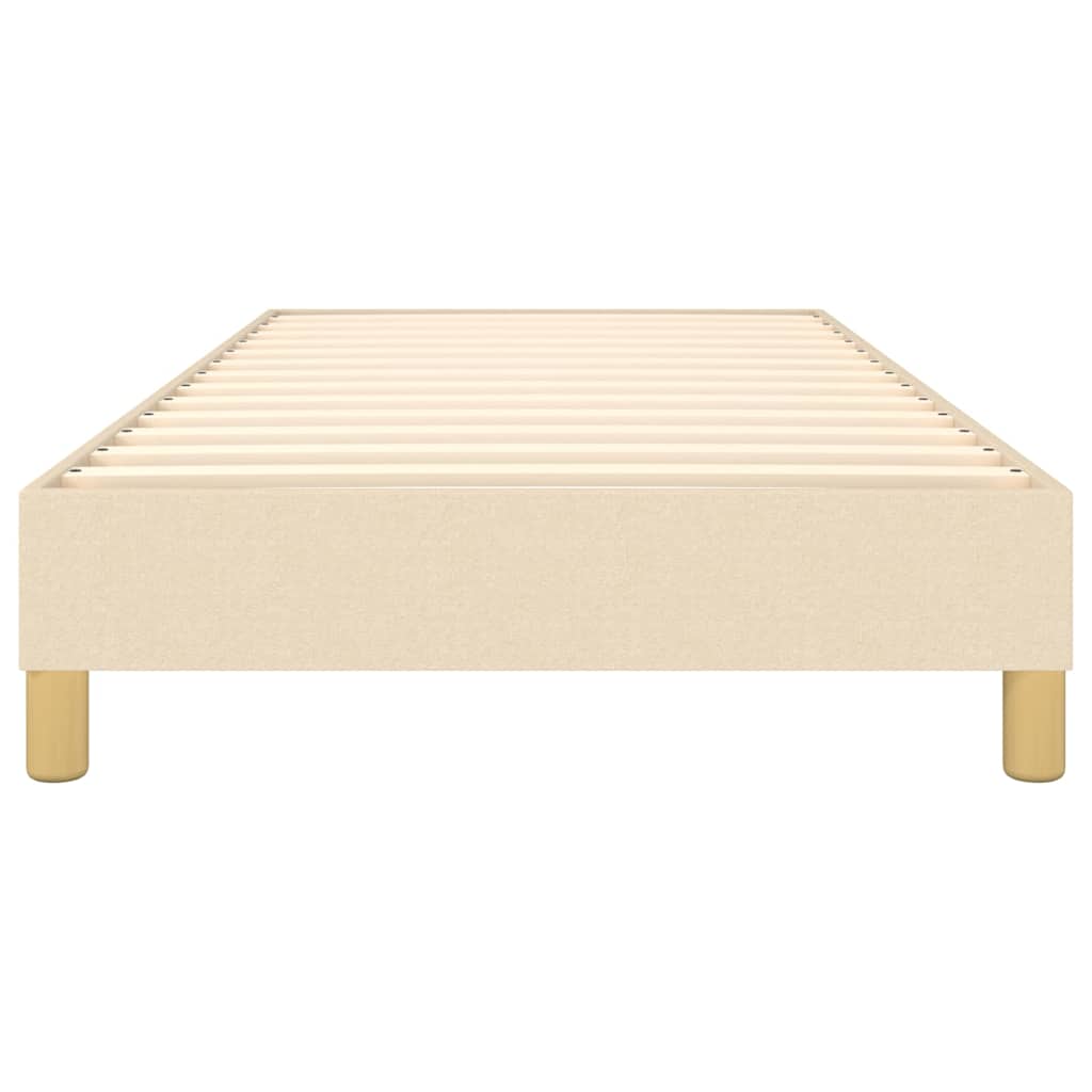 Boxspring sengeramme 90x200 cm stof cremefarvet