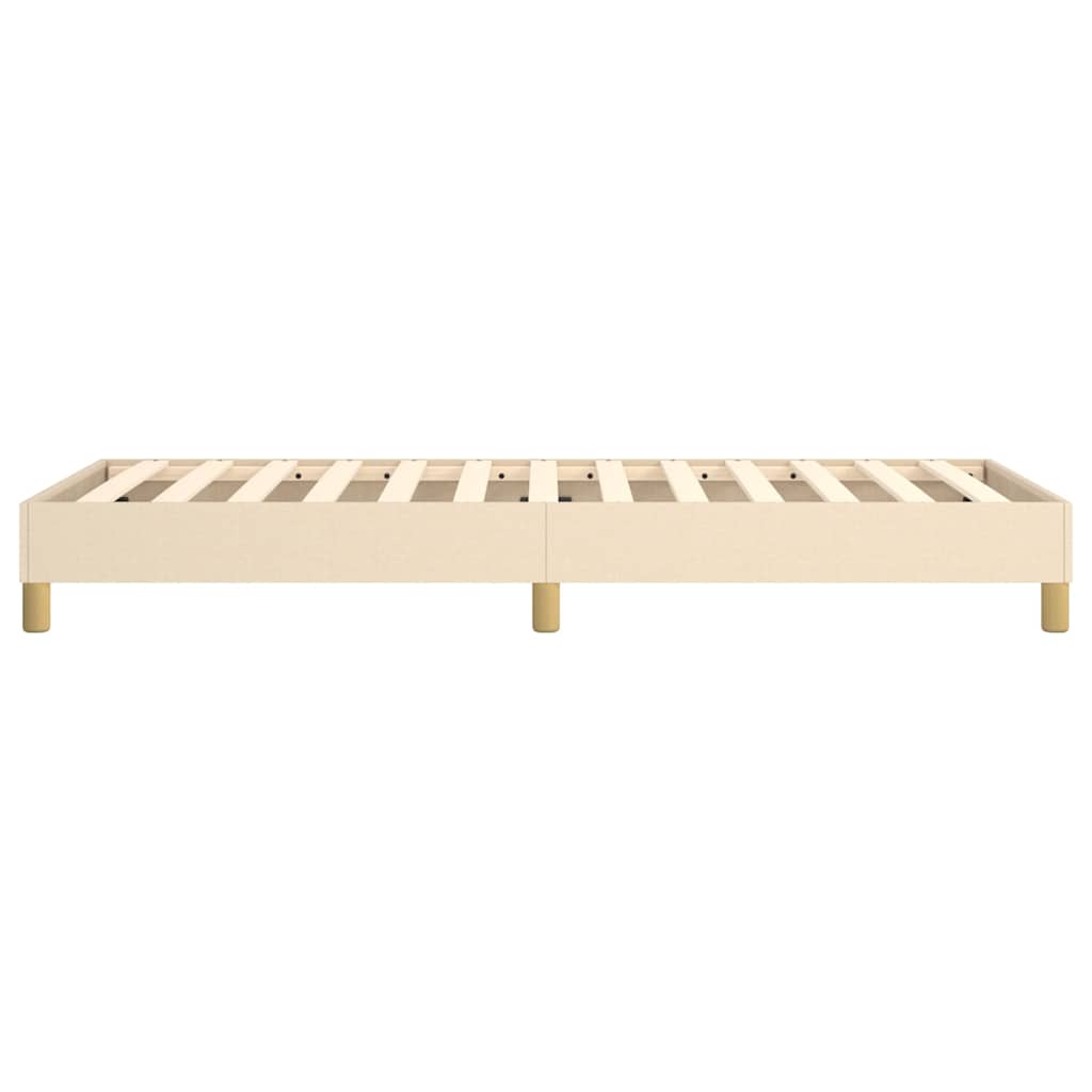 Boxspring sengeramme 90x200 cm stof cremefarvet