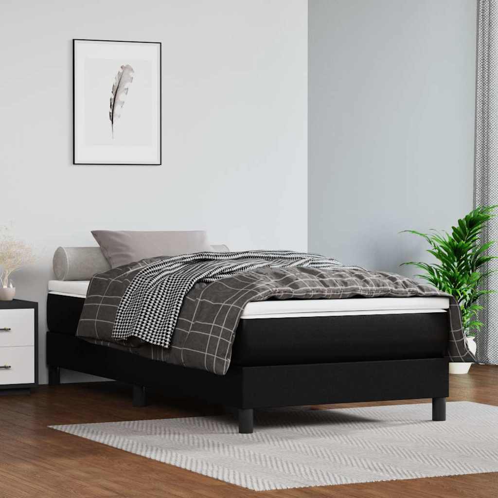 Boxspring sengeramme 80x200 cm kunstlæder sort