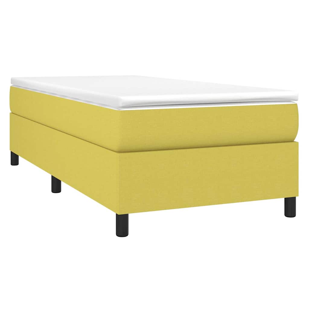 Boxspring sengeramme 90x190 cm stof grøn