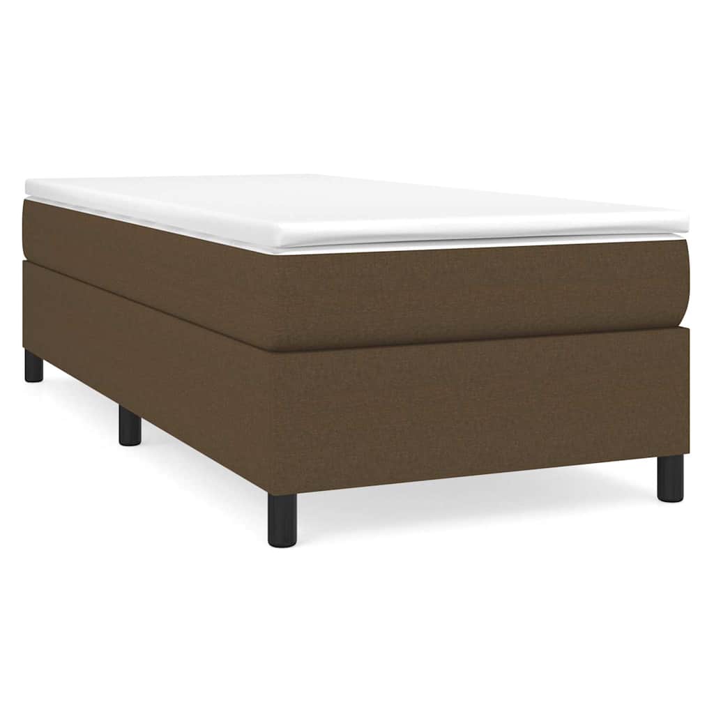 Boxspring sengeramme Mørkebrun 90x200 cm Stof