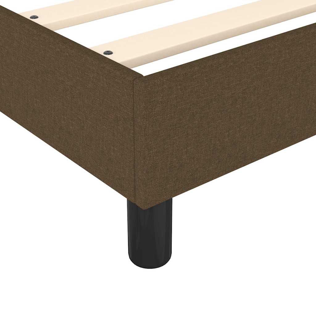 Boxspring sengeramme Mørkebrun 90x200 cm Stof
