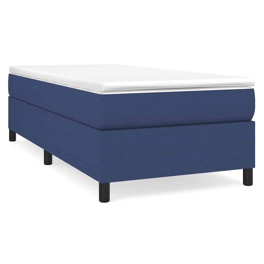Boxspring sengeramme 100x200 cm stof blå