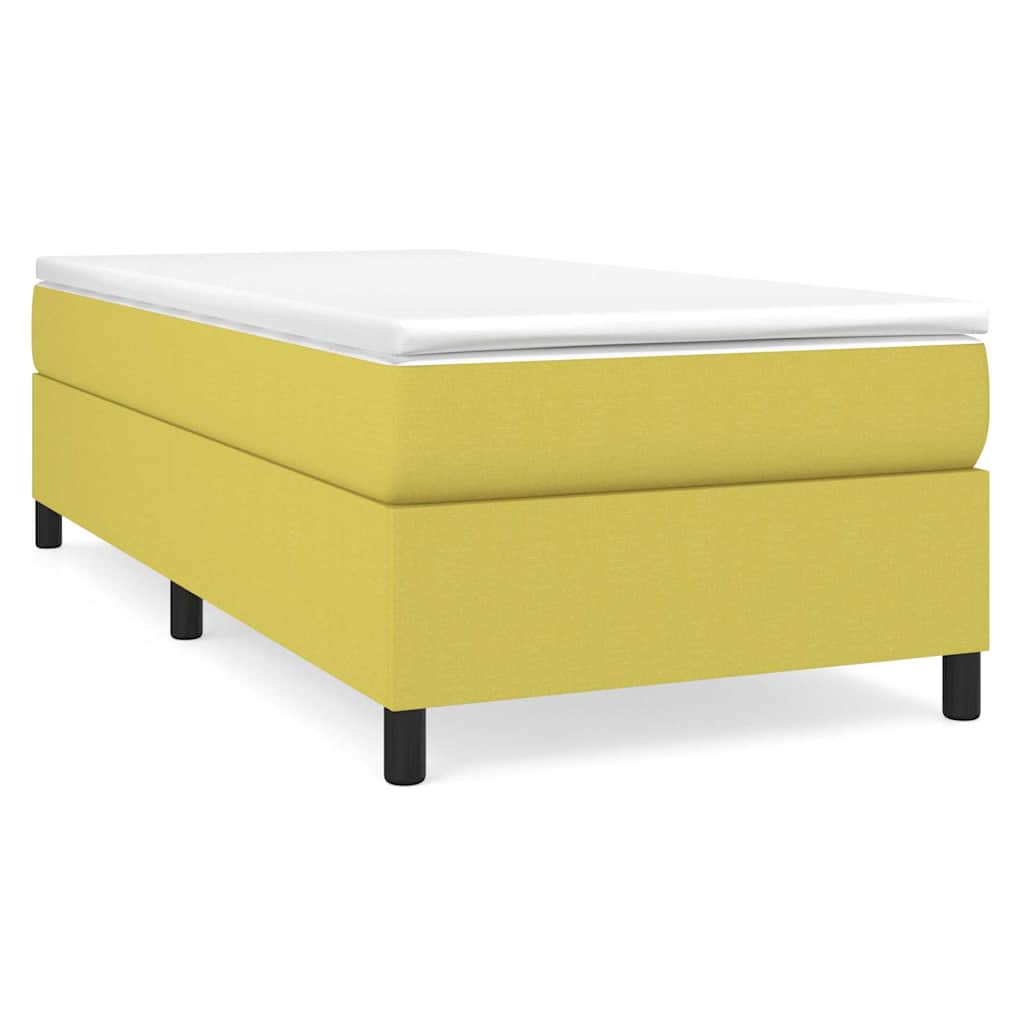Boxspring sengeramme Grøn 100x200 cm Stof